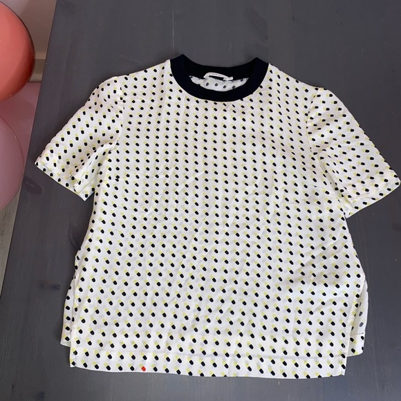 A.L.C. Silk Polkadot Printed Top - Picture 3 of 7